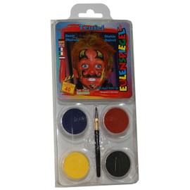 Eulenspiegel 204160 Devil Make-Up Set for Approximately 40 Masks, Make-Up Colours, Carnival, Theme Party