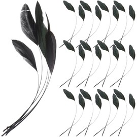 100Pcs Black Chicken Plumes for Crafting 7 Inch Natural Rooster Tail for DIY Dreamcatcher Party Decoration and Home Decor