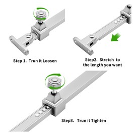 310mm Casement Stay Window Stays - Window Latch Lock Stainless Steel Casement Window Stopper Adjustable Friction Stay Hinges Window Brace Heavy Duty Casement Stay Adjuster (2pcs)