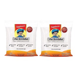 Tapioca Da Terrinha Hydrated tapioca - 17.64 Oz (PACK OF 2) | Tapioca Hidratada Da Terrinha - 500g By BRCOFFEE®