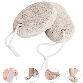 Pinowu Natural Pumice Stone for Feet Callus (2 Pieces), Lava Pedicure Tools, Hard Skin Callus Remover for Feet and Hands, Foot Scrub, Natural Foot File Exfoliation, Remove Dead Skin