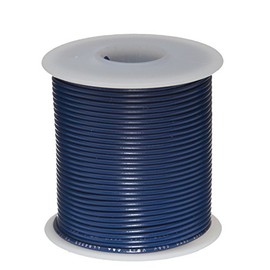 Remington Industries 26MILWSTRBLU MIL-W-16878 26 AWG Gauge Stranded Hook-Up Wire, 600V, 0.0190" Diameter, 100', 2.25" Length, Blue