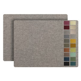 ILOFRI Linen Fabric Patches Self Adhesive 8x11 inch 2pcs, Fabric Couch Repair Tape Kits for Upholstery, Furniture, Car Seats, Office Chair, Sofa, Clothing, Jackets, Crafts - Beige Grey 3.0