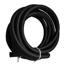 20Ft 6AN AN6 3/8" Fuel Line Hose Nylon Braided Stainless Steel Oil Gas Fuel Hose Line Black
