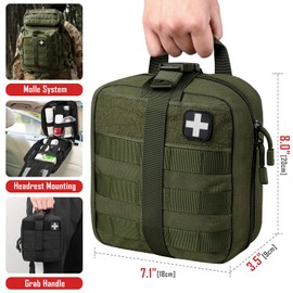 LIVANS 1000D First Aid Bag Empty Medical Ifak Pouch Molle EMT Pouches Rip-Away Tactical Military Trauma Emergency Medic Bag