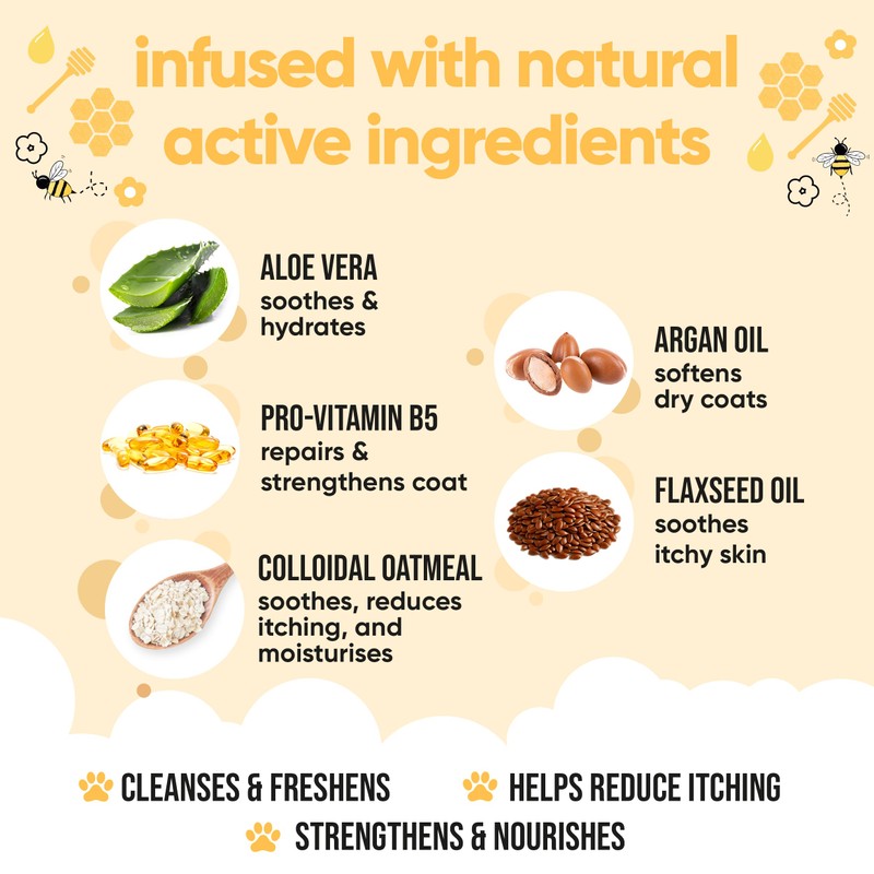 Juckreizlinderndes Feuchtigkeitsspendendes Hundeshampoo von Buddycare | Tiefenreinigendes Shampoo für Hunde