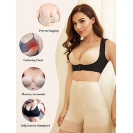 JOYSHAPER Chest Brace Up Women Posture Corrector Back Support Shapewear Breast X Strap Bra Support Shaper Vest Tops