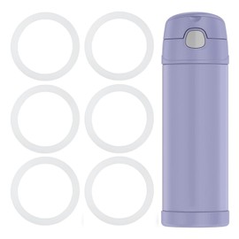 Joshey Replacement Rubber Seal for Thermos Funtainer 16 Ounce Spout Bottle Lid, 6Pcs Leak-Proof O Ring, Silicone Gasket Water Bottle Replacement Parts, Old Model (Lid with Line)
