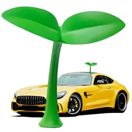 Car Sprout Topper 3D Cute Car Sticker Decal，Waterproof Moving Grass Bean Sprout Green Leaf Dances in Wind, Spot Your Car, Also for Mailbox,Garden, Home, Dog House Decoration