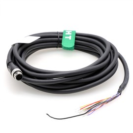 HangTon M12 A-Coded 12 Pin Male to Flying Leads GPIO Power Cable for KATHREIN RRU 7700 ARU 3000 RFID Code Reader, Machine Vision Encoder Actuator Sensor Automation 2m