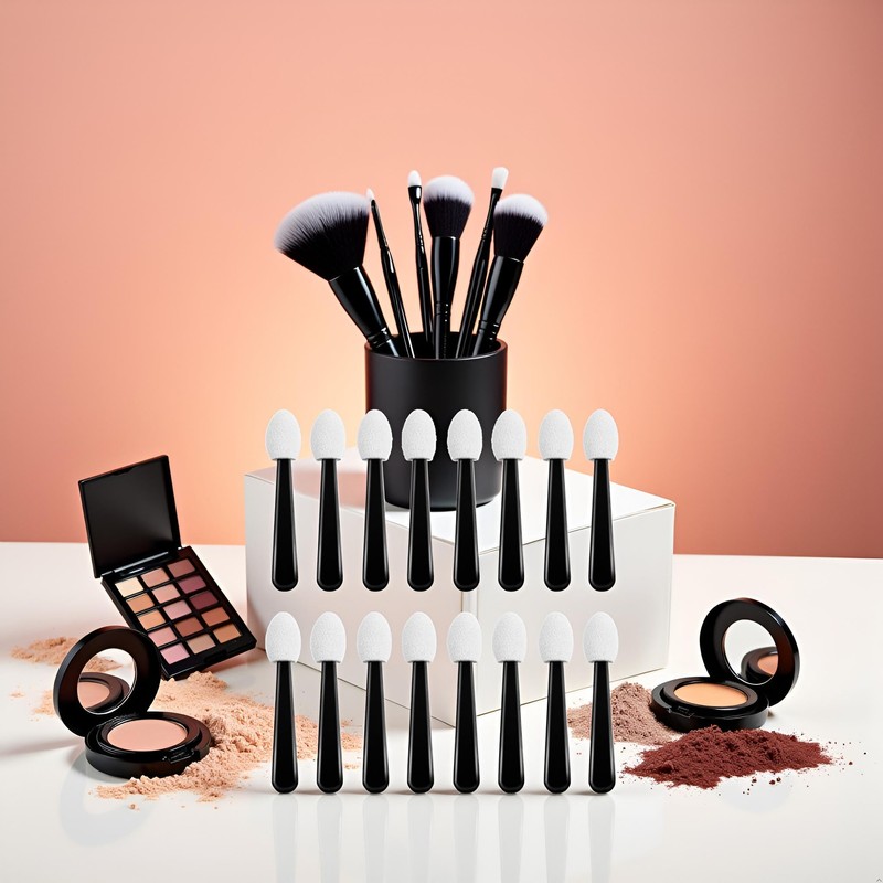 100 Pcs Small Eyeshadow Applicators Eye Shadow Sponge Applicator Sticks