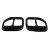 2pcs Gloss Black Car Tail Exhaust Pipe Cover Trim Stainless