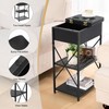 Livofloral Narrow End Table with Charging Station, Side Table with