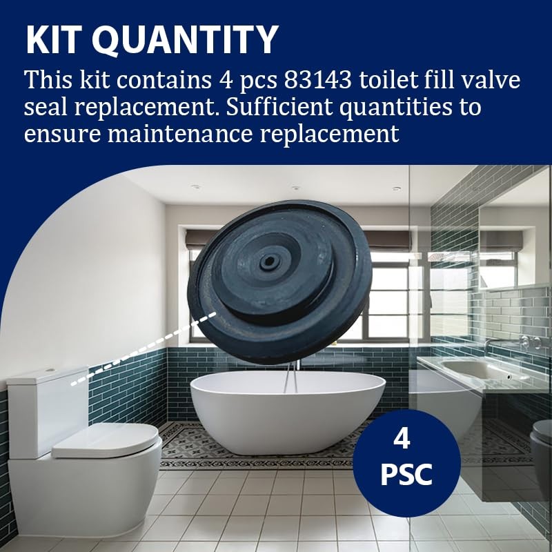 4 Pcs 83143 Toilet Fill Valve Seal Replacement Part Compatible