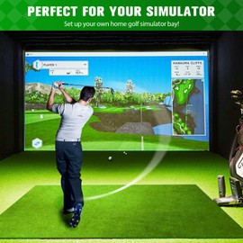 aikeec Golf Simulator Impact Screen for Indoor and Outdoor Golf Training, 9.8 ft x 9.8 ft, with 32 Grommet Holes