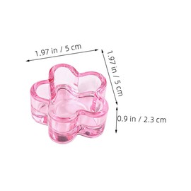 TOVINANNA 4pcs Pink Crystal Nail Dappen Dish Cups Elegant Glass Bowls for Manicure Featuring Butterfly Flower Heart and Star Designs Stylish Nail Liquid Holders