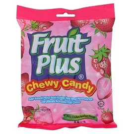 Fruit Plus Chewy Candy 150g (Strawberry Flavour, 3 Packs)
