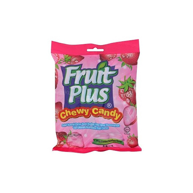 Fruit Plus Chewy Candy 150g (Strawberry Flavour, 3 Packs)