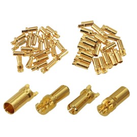Amass 20Pair 3.5Mm Gold Bullet Banana Plug Connectors Male Female for Battery ESC Mot