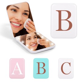 STINI Bridesmaid Gifts - Bridesmaid Proposal Gift Wedding Day, Maid of Honor Gifts, Bachelorette Party Decorations, Bridal Shower Gifts, Favors Flower Gift, Compact White Makeup Mirror Initial B