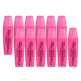 PATIKIL Pink Highlighter, 12 Pack High Lighters Highlighters No Bleeds Highliters Pens Neon Thick Cute Highlighters Bulk Clear View Bright Tip Marker for Books