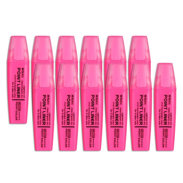 PATIKIL Pink Highlighter, 12 Pack High Lighters Highlighters No Bleeds