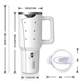 Chef Gifts for Women Men, 40 Oz Tumbler Cup with Handle and Lid Straw, Cooking Lovers Gifts for Him Her Birthday Gift Ideal, Chefs Baking Stainless Steel Mug Water Bottle