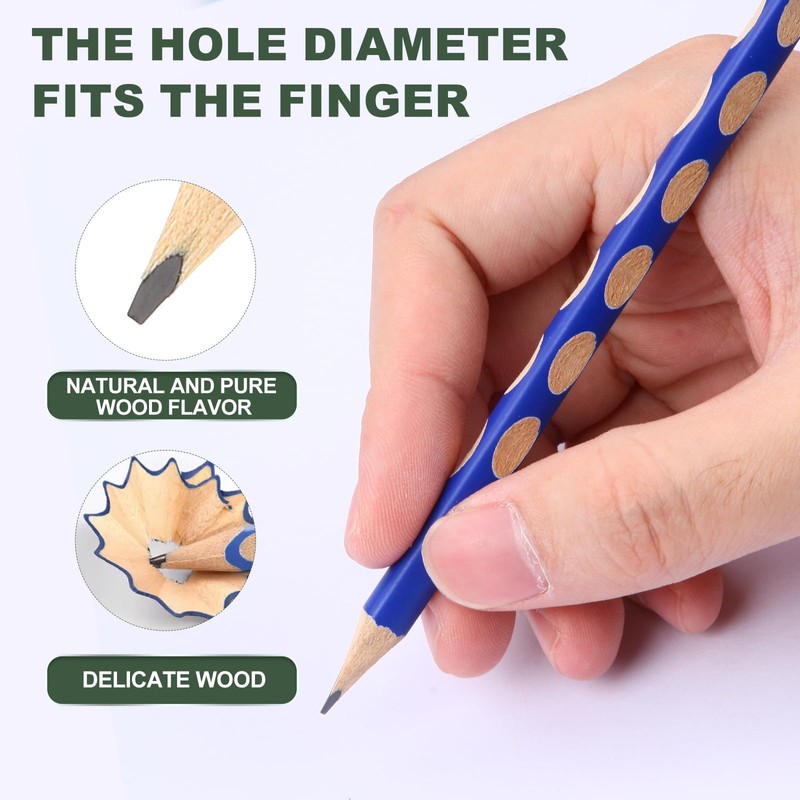 M&G Wooden Triangular Pencils, 12 Pcs 2B Pencils Graphite Round