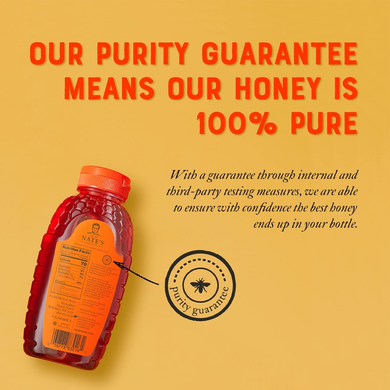 Nature Nate's 100% Pure, Raw & Unfiltered, Squeeze Bottle, Honey,