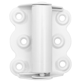 Ideal Security Self-Closing Spring Screen Door Hinge Set, White