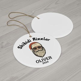 Skibidi Rizzler Ornament, Funny Teen Gen Alpha Slang, for Skibidi Toilet Rizz Sigma to Celebrate Rizzmas