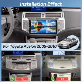 [2+64G] NHOPEEW Car Radio for Toyota Avalon 2005-2010 - Wireless Carplay and Android Auto - 9 Inch Touch Screen Android Car Stereo - DSP/GPS Navigation/WiFi/SWC/Bluetooth + AHD Backup Camera