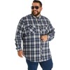 HOdo Big and Tall Mens Thin Flannel Shirt Lightweight Button