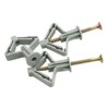 50Pcs Plasterboard Wall Plugs & Screws, 8mm Expansion Tube Plastic