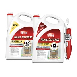 Ortho Home Defense Insect Killer for Indoor & Perimeter2 and Refill Bundle: Long Lasting Bug Barrier, Kills Ants, Roaches, Spiders, 1 gal.