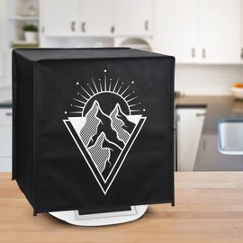 kwmobile Case Compatible with Thermomix TM5 / TM6 - Food Processor Cover - White / Black Minimalism Mountains