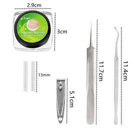 12Pcs Ingrown Toenail Straightener Strips Toenail Correction Kit Toenail Corrector Straighte with 3Pcs Ingrown Toenail File And Lifter Clamp for Women Men Nail Treatment Pedicure Tool