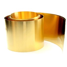 WEKOW 1 Piece Thickness 0.03 mm / 0.05 mm / 0.1 mm / 0.2 mm, Width 100 mm L, Length 1 m, Brass Strip Brass Sheet Brass Skin Brass Foil (0.05 mm x 100 mm x 1 m)