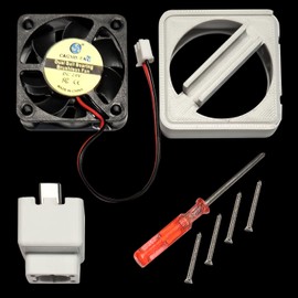 Smart Auto Start-Stop Extruder Dual Ball Bearing Brushless Fan DC 24V Upgrade for Bambu Lab A1/A1 Mini, 24V Heatsink Power Module, Non-Destructive Installation, 3D Printer Accessory Mod