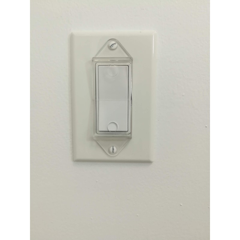 Clear Rocker Switch Plate Cover Guard 2 Pack - Keeps