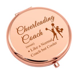 Cheer Coach Gift for Women Compact Makeup Mirror Cheerleading Coach Gift Cheer Appreciation Gifts for Coach Cheer Mom Gift Thank You Gift for Cheer Coach Folding Makeup Mirror Birthday Retirement