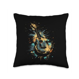 Ukulele Streetart Cavaquinho Music Lessons Throw Pillow