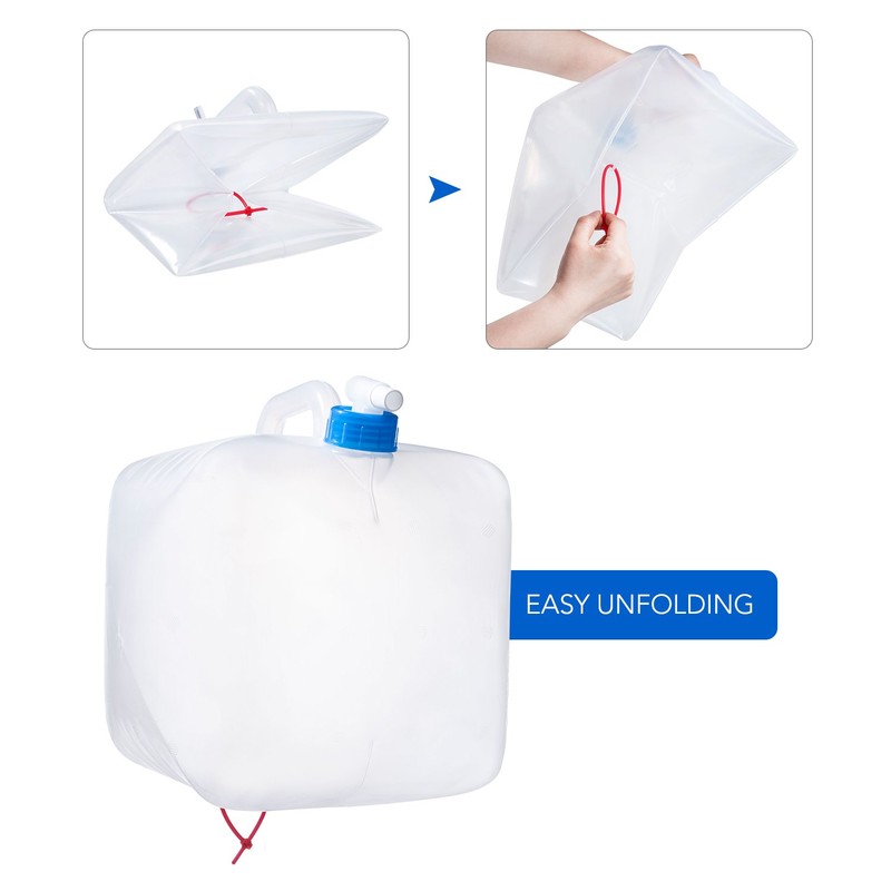 ElifeAcc BPA Free Collapsible Water Container with Spigot, Camping Water