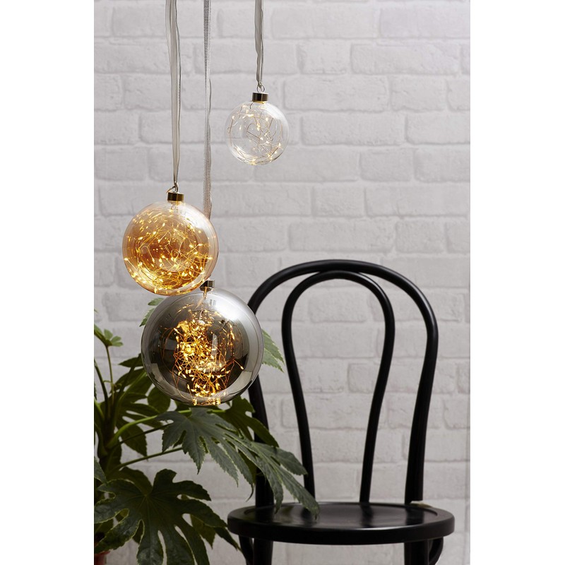 Best Season" Glow Glass Ball, Red