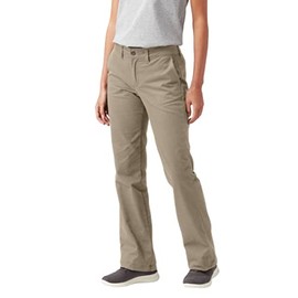 Dickies Women's Slim Bootcut Twill Pants, Rinsed Desert Sand, 34