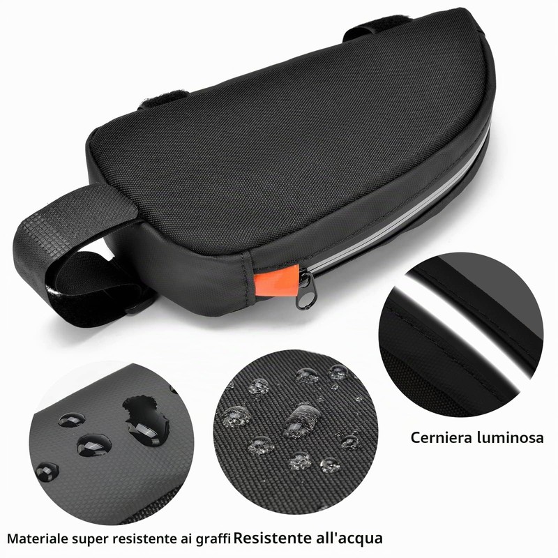 VENFOREST Borsa per tubo superiore per bicicletta, impermeabile, per telaio