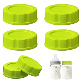 Baby Bottle Lid for MAM Bottles 6-18 Months, Travel Bottle Caps with MAM Bottles, Travel Caps for Bottles 0-6 Months, Baby Bottles & Accessories (6, Green)
