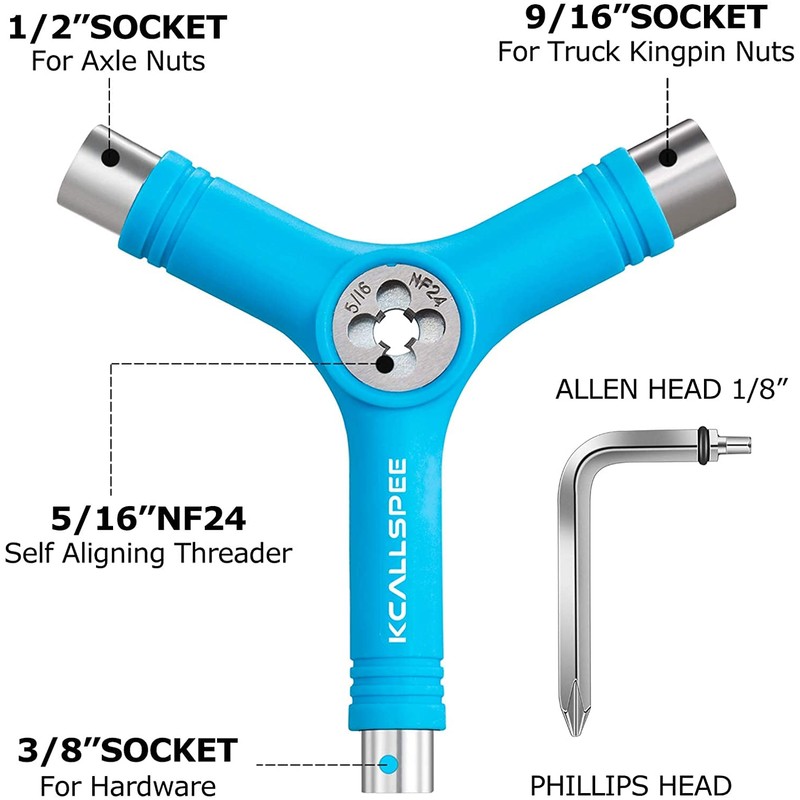 Namvo Skate Tools Hardware Skateboard tool Wrench, Skateboard Y-Tool for