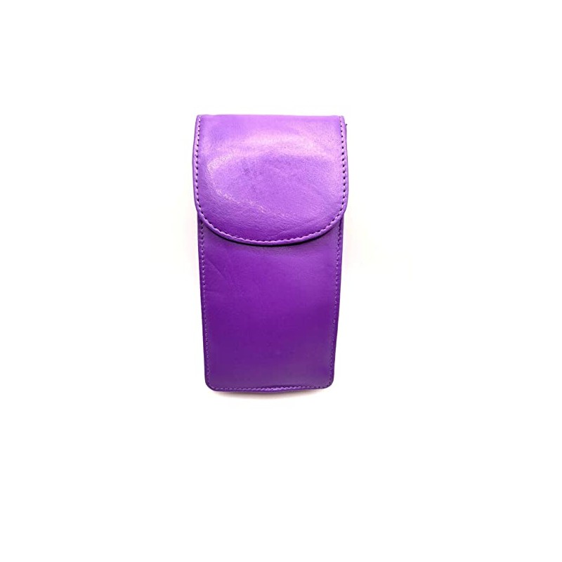 AKSHIDE Genuine Soft Leather Spectacles Case/Glasses Case/Glasses Pouch-Gc4 (Purple)
