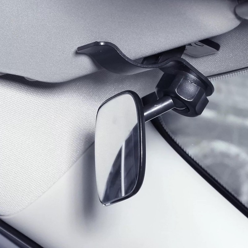 Clip On Car Baby Mirror, Ampper Adjustabe HD Glass Convex
